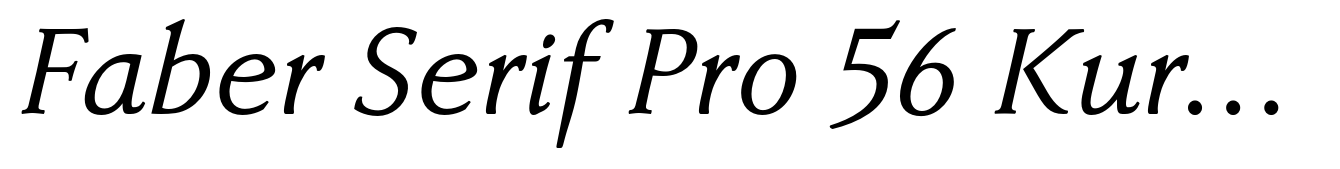 Faber Serif Pro 56 Kursiv